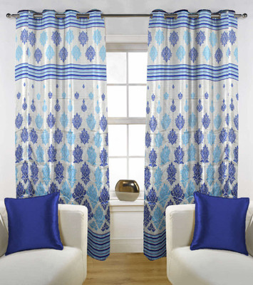 41% OFF on Handloom Factory Polycotton Blue Floral Eyelet Curtain 41% OFF on Handloom Factory Polycotton Blue Floral Eyelet Curtain