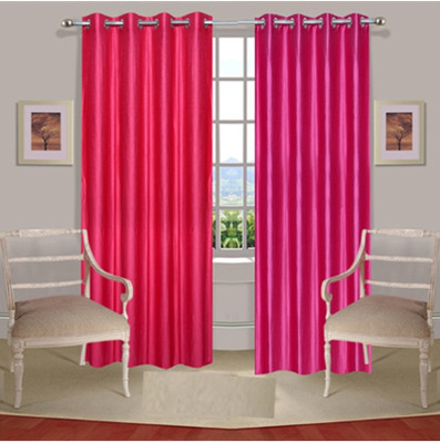 59% OFF on ExpressionsHome Polyester Pink Solid Eyelet Curtain 59% OFF on ExpressionsHome Polyester Pink Solid Eyelet Curtain