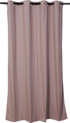 16% OFF on VHome Cotton Beige Geometric Eyelet Curtain