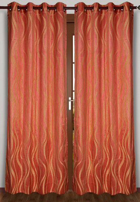 58% OFF on Cosmosgalaxy Polyester Orange Self Design Eyelet Curtain 58% OFF on Cosmosgalaxy Polyester Orange Self Design Eyelet Curtain