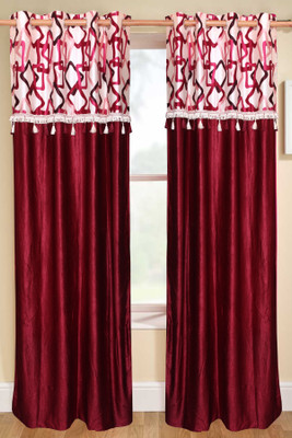 50% OFF on Vrinda Polyester Maroon Printed Eyelet Curtain 50% OFF on Vrinda Polyester Maroon Printed Eyelet Curtain