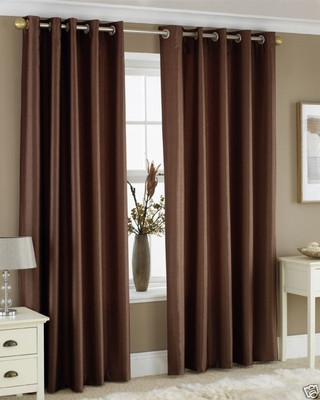 34% OFF on FabBig Polyester Brown Door Curtain 84 inch in Height, Pack of 2