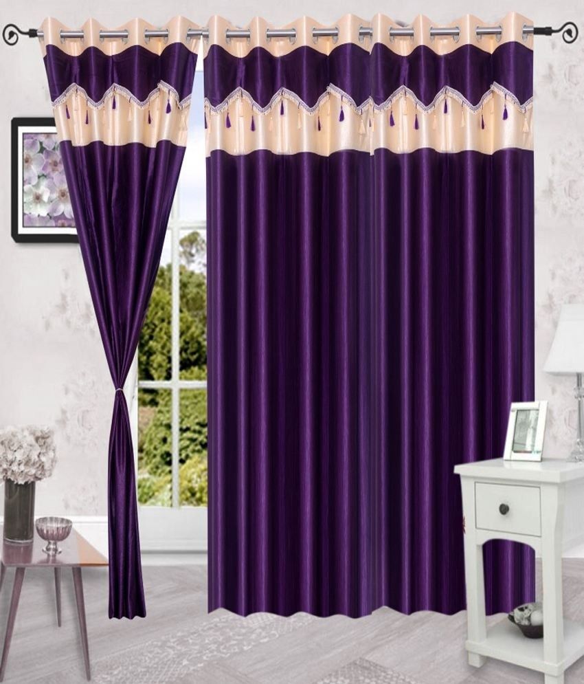 61% OFF on Shopgrab Polyester Purple Printed Eyelet Curtain 61% OFF on Shopgrab Polyester Purple Printed Eyelet Curtain