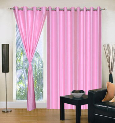 61% OFF on Shopgrab Polyester Pink Solid Eyelet Curtain 61% OFF on Shopgrab Polyester Pink Solid Eyelet Curtain