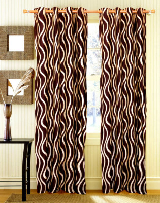 69% OFF on Homefab India Polyester Brown Floral Eyelet Curtain 69% OFF on Homefab India Polyester Brown Floral Eyelet Curtain