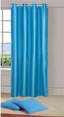 63% OFF on Handloomdaddy Polyester Blue Solid Eyelet Curtain 63% OFF on Handloomdaddy Polyester Blue Solid Eyelet Curtain