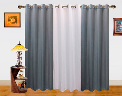 45% OFF on Dekor World Polyester Grey, White Solid Eyelet Curtain 45% OFF on Dekor World Polyester Grey, White Solid Eyelet Curtain