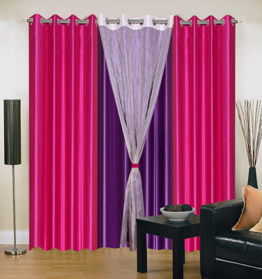 43% OFF on Hargunz Pink, Purple Self Design Eyelet Curtain 43% OFF on Hargunz Pink, Purple Self Design Eyelet Curtain