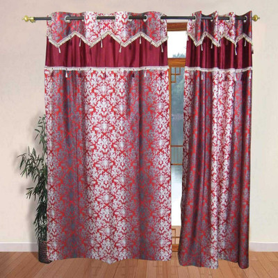 54% OFF on The Fancy Mart Polyester Multicolor Printed Eyelet Curtain