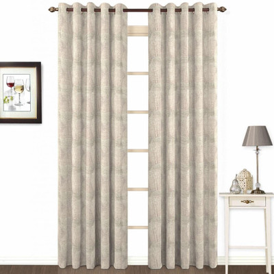 Skipper Polyester, Viscose Grey Self Design Eyelet Curtain Skipper Polyester, Viscose Grey Self Design Eyelet Curtain