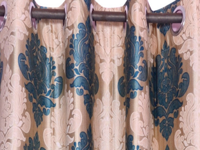 66% OFF on HomeZaara Polyester Blue Floral Eyelet Curtain
