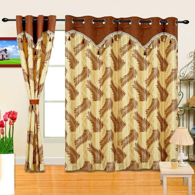50% OFF on Cortina Polyester Brown Ikat Eyelet Curtain 50% OFF on Cortina Polyester Brown Ikat Eyelet Curtain
