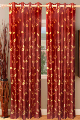 50% OFF on Solitaire Polyester Red Geometric Eyelet Curtain 50% OFF on Solitaire Polyester Red Geometric Eyelet Curtain