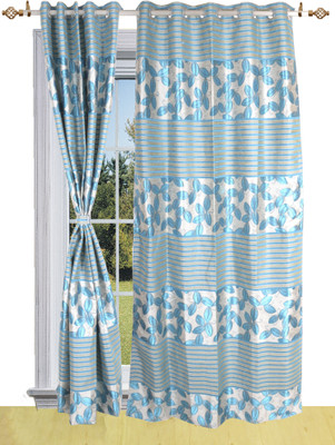 50% OFF on Shandar Chenille, Jacquard Blue Abstract Eyelet Curtain 50% OFF on Shandar Chenille, Jacquard Blue Abstract Eyelet Curtain