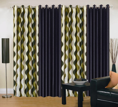 31% OFF on IWS Polyester Multicolor Printed Eyelet Curtain
