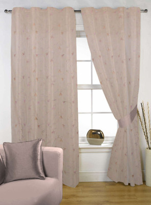 72% OFF on Kings Savan Polycotton Multicolor Geometric Eyelet Curtain