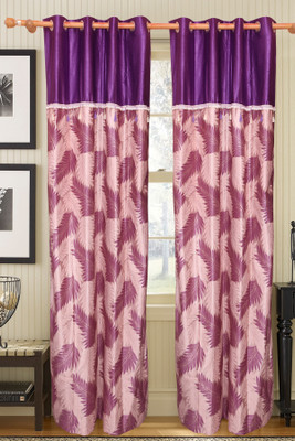 50% OFF on Vrinda Polyester Blue Printed Eyelet Curtain