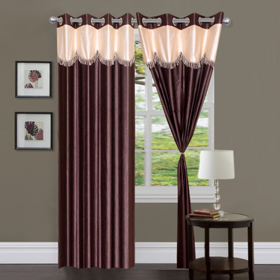 22% OFF on Paisa Worth Polyester Coffee Solid Eyelet Curtain 22% OFF on Paisa Worth Polyester Coffee Solid Eyelet Curtain