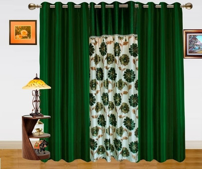 32% OFF on Dekor World Polyester Green Solid Eyelet Curtain 32% OFF on Dekor World Polyester Green Solid Eyelet Curtain