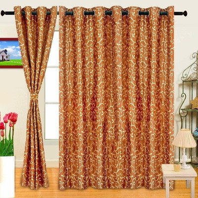 22% OFF on Cortina Polyester Orange Geometric Eyelet Curtain 22% OFF on Cortina Polyester Orange Geometric Eyelet Curtain