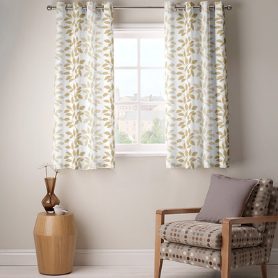 50% OFF on Trendy Home Polyester White Floral Eyelet Curtain