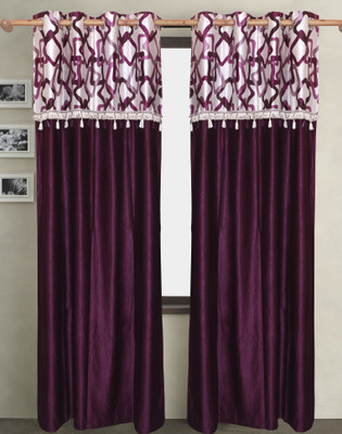 42% OFF on Vrinda Polyester Purple Self Design Eyelet Curtain 42% OFF on Vrinda Polyester Purple Self Design Eyelet Curtain