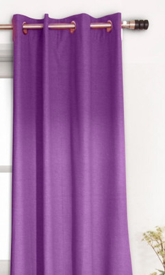 40% OFF on House This Cotton Purple Floral Eyelet Curtain