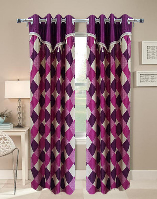 64% OFF on Homefab India Polyester Pink Graphic Eyelet Curtain 64% OFF on Homefab India Polyester Pink Graphic Eyelet Curtain