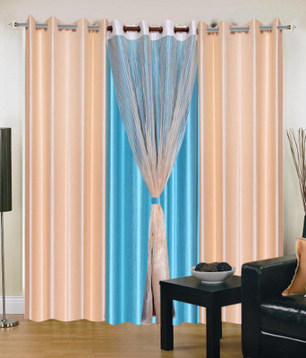 74% OFF on HomeZaara Polyester Multicolor Self Design Eyelet Curtain 74% OFF on HomeZaara Polyester Multicolor Self Design Eyelet Curtain