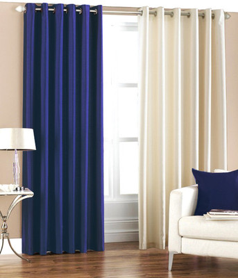 33% OFF on Pindia Polyester Blue, Beige Solid Eyelet Curtain 33% OFF on Pindia Polyester Blue, Beige Solid Eyelet Curtain