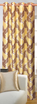 50% OFF on Vrinda Polyester Yellow Printed Eyelet Curtain