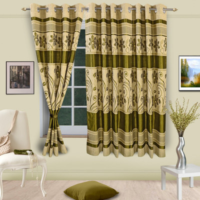 58% OFF on Vorhang Multicolor Floral Eyelet Curtain 58% OFF on Vorhang Multicolor Floral Eyelet Curtain