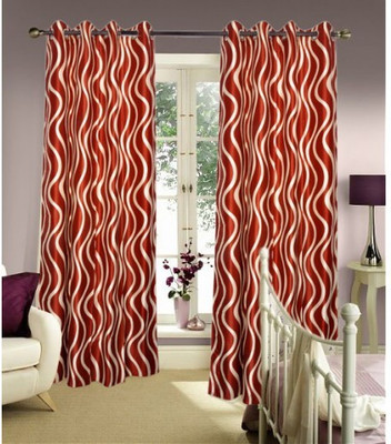 31% OFF on Handloomhub Polyester Rust Self Design Eyelet Curtain 31% OFF on Handloomhub Polyester Rust Self Design Eyelet Curtain