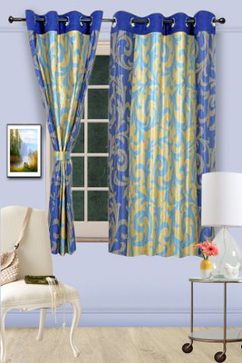 57% OFF on Cortina Polyester Blue Damask Eyelet Curtain 57% OFF on Cortina Polyester Blue Damask Eyelet Curtain