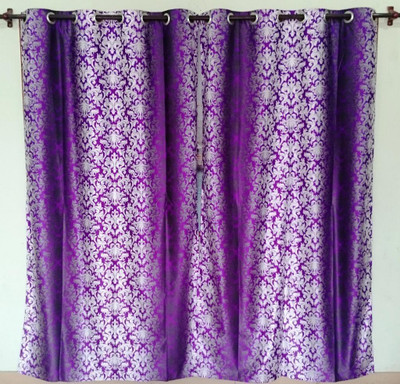 50% OFF on Jojo Designs Polyester Purple Graphic Eyelet Curtain