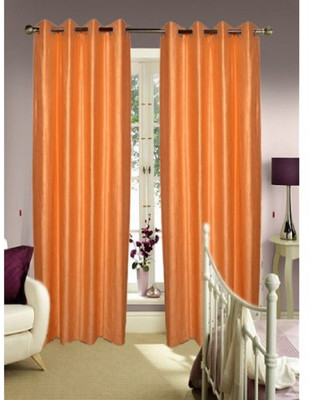 59% OFF on ExpressionsHome Polyester Gold Damask Eyelet Curtain