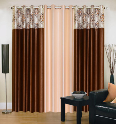 56% OFF on IWS Polyester Multicolor Striped Window Curtain