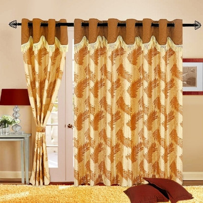 50% OFF on Cortina Polyester Brown Floral Eyelet Curtain 50% OFF on Cortina Polyester Brown Floral Eyelet Curtain