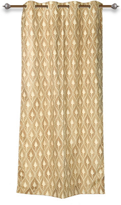 22% OFF on Mahamantra Polyester Beige Solid Eyelet Curtain