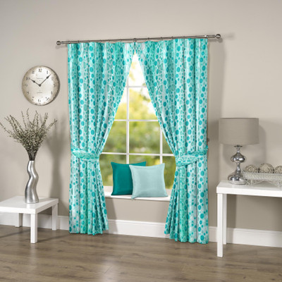 57% OFF on Threadmix Polycotton Blue Polka Eyelet Curtain 57% OFF on Threadmix Polycotton Blue Polka Eyelet Curtain