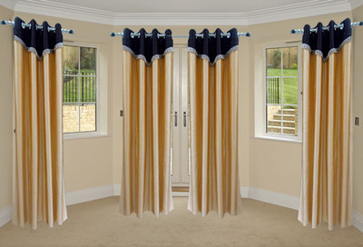 69% OFF on Homefab India Polyester Beige Geometric Eyelet Curtain