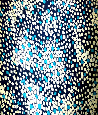 58% OFF on Homefab India Polyester Blue Geometric Eyelet Curtain