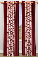 Vrinda Polyester Maroon Door Curtain