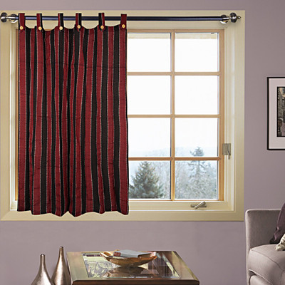 66% OFF on Kings Polycotton Red Solid Door Curtain