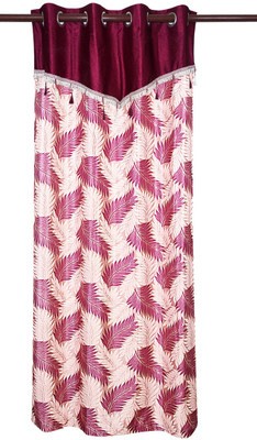 66% OFF on Zikrak Exim Polyester Purple Abstract Eyelet Curtain