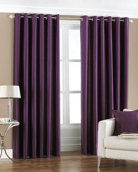 70% OFF on Homefab India Polyester Purple Solid Eyelet Curtain