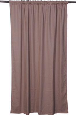 16% OFF on VHome Cotton Beige Solid Eyelet Curtain