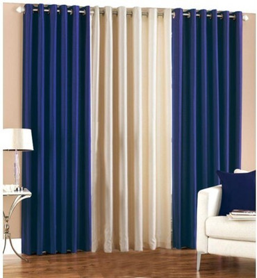 61% OFF on Shopgrab Polyester Multicolor Solid Eyelet Curtain
