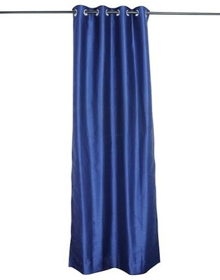 BlindsNcurtains Polyester Blue Geometric Eyelet Curtain BlindsNcurtains Polyester Blue Geometric Eyelet Curtain