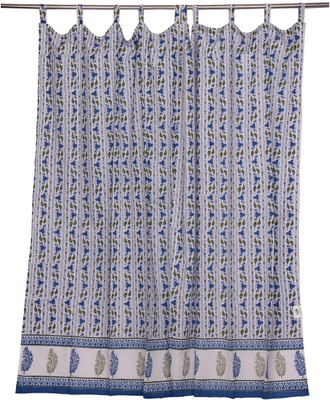 50% OFF on Chhipa Prints Cotton Blue Solid Eyelet Curtain